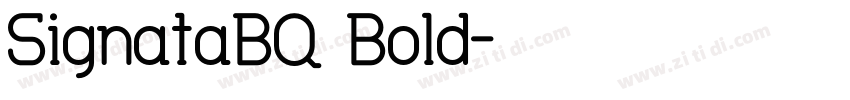SignataBQ Bold字体转换